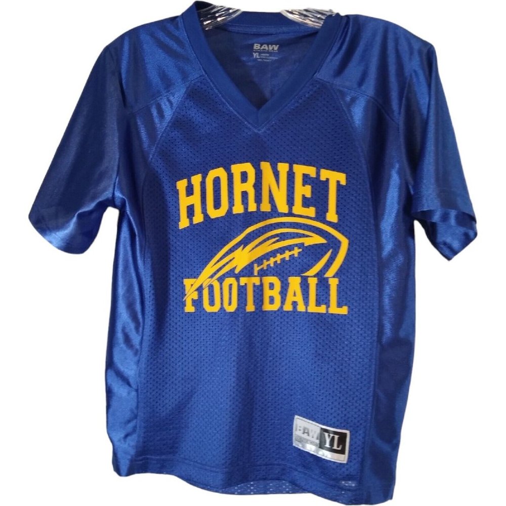BAW Athletic Jersey Boys Youth Large‎ Blue Hornet Football